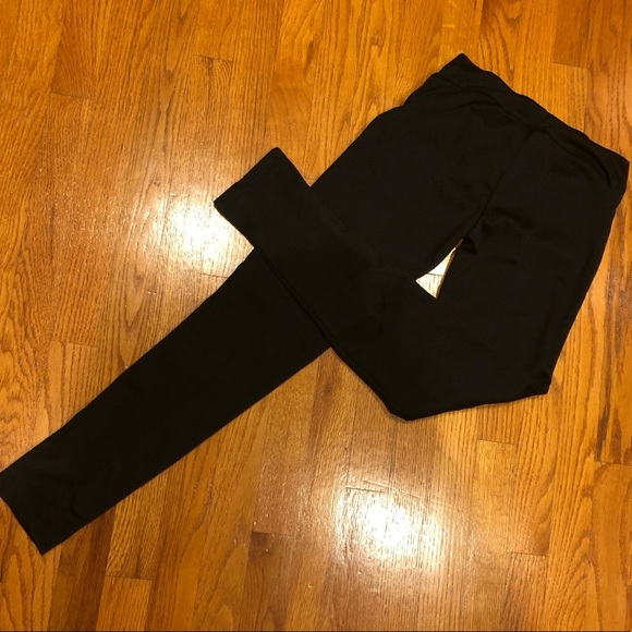 Ambiance black leggings pants with gold faux zippers size Small - Picture 2 of 8